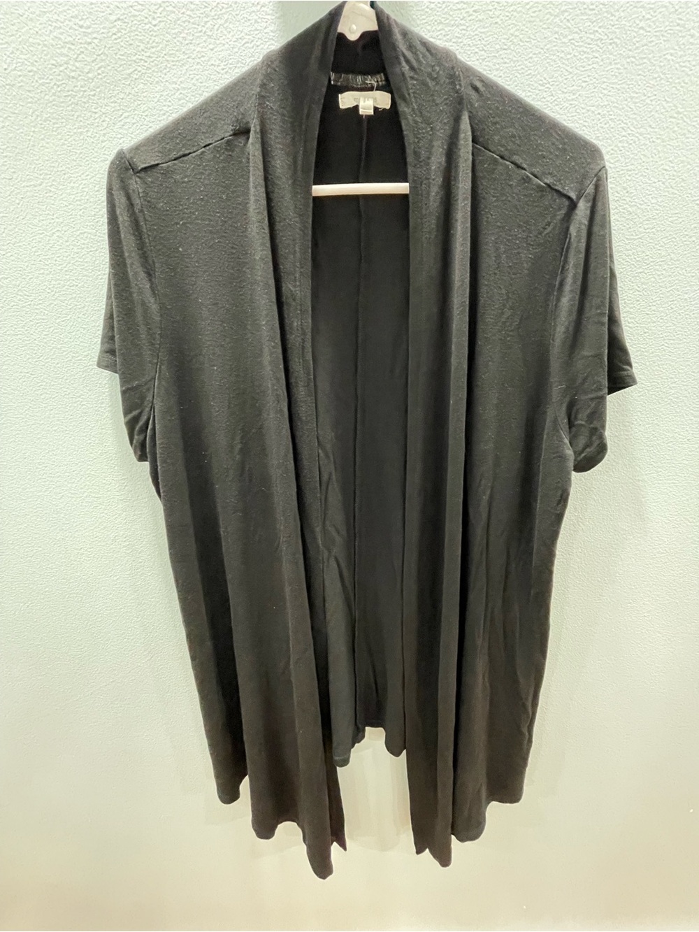 Maurices Short-Sleeve Open-Front Draped Jersey Cardigan -size OX